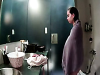 Hidden cam video of my GF drying herself with a towel in front of mirror