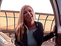 hot blonde tries the dick on the back seat in insane XXX scenes