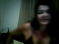 Short haired Brazilian webcam nympho flashed me half tanned titties