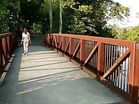 Nude walk in the park