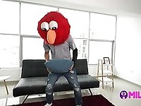 Bunny Jazmin and her first anal with creampie&hellip; Elmo is cool