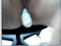 Zealous amateur webcam pale chick used dildo to polish her cunt