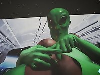 CamSoda - Alien babe with big tits toys her pussy in solo
