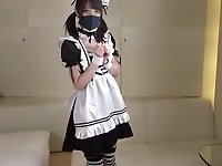 Sweet Japanese maid with small tits needs some money and offers boss a bj