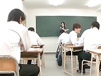 Japanese teacher Ishihara Kyouka gets busy while on the job