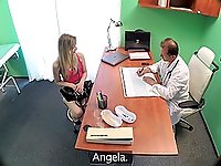 Hidden camera at the doctors office shows us how Angela Terra fucks