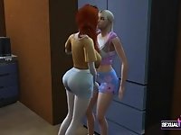 I Slam My Lesbian Girlfriend Against The Closet - Sexual Hot Animations