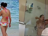 Hairy Milf Wash Naked Shower Hidden Cam