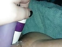 POV DP 2 dildos for her nice wet pussy at night