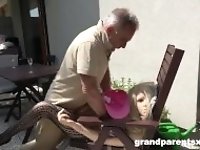 "Senile Grandpa Creampies a Sex Doll"
