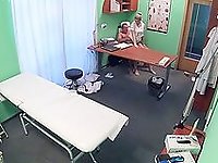 Hot blonde nurse warms up to the angered doctor she works for
