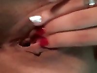 Horny girlfriend pleasures her juicy pussy with her fingers
