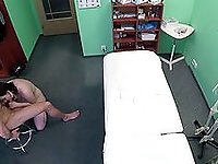 Webcam scenes with a naked woman getting drilled by her doctor