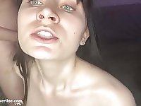 Girl Seduced StepBrother and Fucking - Blowjob and Cum in Mo