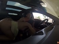 Voluptuous picked up chick Alicia Poz gives a blowjob in the car