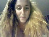 Busty blonde milf shows off her big boobs and soft pussy on webcam