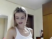 Russian angel teases and masturbates on livecam