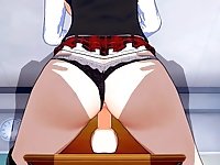Persona 5 - Makoto Niijima Titfucks Then Rides Your Dick
