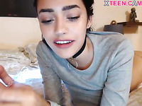My favorite flirting webcam teen licks her finger