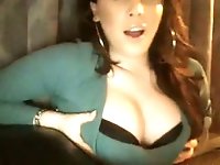 This hot brunette with big tits will send your dick soaring through the roof