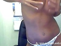 This webcam model seems like a committed performer and she's got big tits