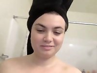 Beautiful 20 years old thick girl showering
