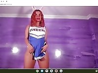 cosplay cheerleader gets horny for you