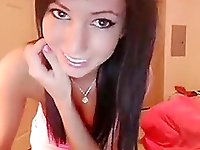 Breathtaking girl shows off her cute boobs in a webcam show