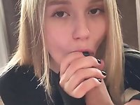 Petite Russian Teen Huge Cock in Mouth!