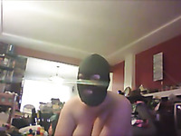 Masked super fat and perverted amateur webcam nympho fucked with toy