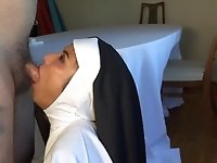 'Giving a Nun a Facial for Halloween'