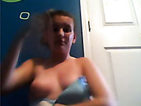 Sad chick shows me her tits and anus on a web camera
