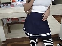 Stepfather fucks me every day right in my school uniform