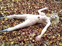 Miss Eva Mae - Silicone body suit - Nude in Leaves