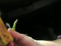 I love masturbating with my banana in my car and I'm not camera shy