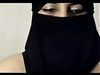 Kinky hijab amateur webcam nympho flashed her really big boobies