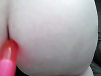 Pallid amateur GF of my buddy took his strong BBC deep in her anus