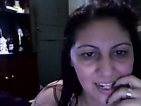 Dark haired mature happy smiling webcam nympho showed her big rack