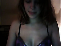 German pallid natural cam girl in sexy bra was ready to show off tits