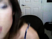 Lusty amateur cam nympho made some erotic grimaces on webcam