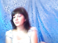 Extremely cute brunette teen model undresses on webcam