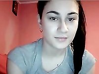 Hot Romanian teen teasing on the webcam
