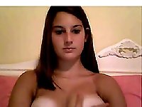 Teen Brunette Showing Her Big Tits On Cam