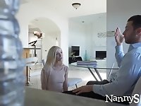 Petite nanny Kenzie Reeves gives her head and gets fucked hard