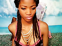 Slender hilarious amateur lusty black chick worked for me on webcam