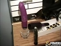 Asian Brooke Ashley fed cum while dildo penetrated DP style