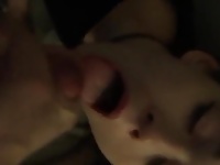 Oh yeah she loves sucking balls and taking cum