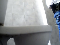 Lovely white smooth skin ass of a white girl in the toilet