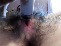 Hairy cunt of lusty amateur nympho is ready for some masturbation
