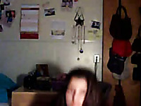 Charming brunette teen showing her goodies on webcam